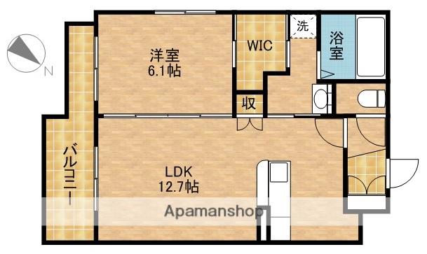 棒屋第11下池ハイツ(1LDK/1階)の間取り写真