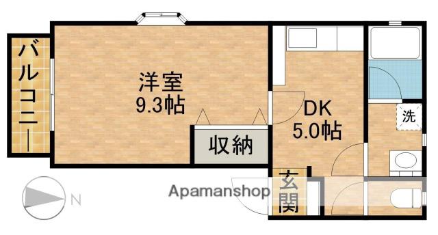 カレッジ野口(1DK/2階)の間取り写真