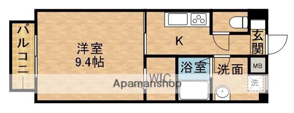 ブランドール(1K/2階)の間取り写真