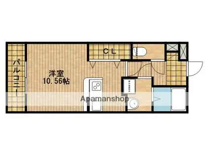 グランストーク北浦(ワンルーム/3階)の間取り写真