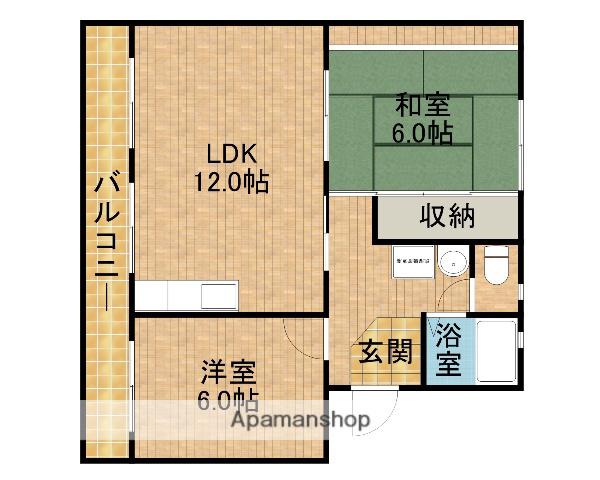 ハイツハイランド(2LDK/3階)の間取り写真