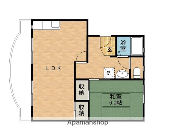ハイツハイランド(1LDK/1階)の間取り写真