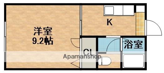 DREAM S(1K/1階)の間取り写真