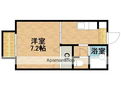 ロン・モンターニュ2(1K/2階)の間取り写真