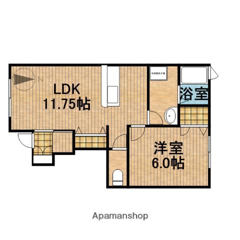 ライフスタイル長尾(1LDK/1階)の間取り写真