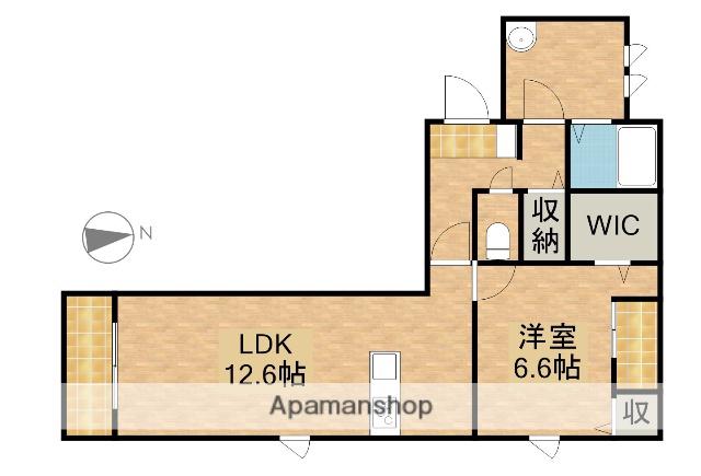 スクエアコート(1LDK/2階)の間取り写真