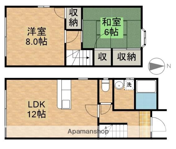 テラスカルムA(2LDK)の間取り写真