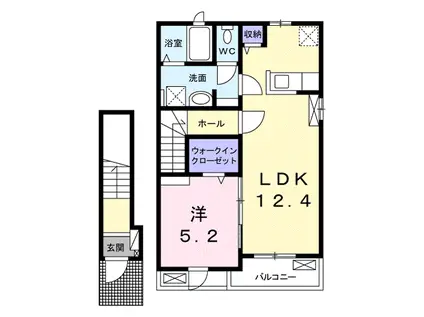 ハーモニーRH(1LDK/2階)の間取り写真