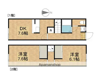 アリエッタ延久(2DK/1階)の間取り写真