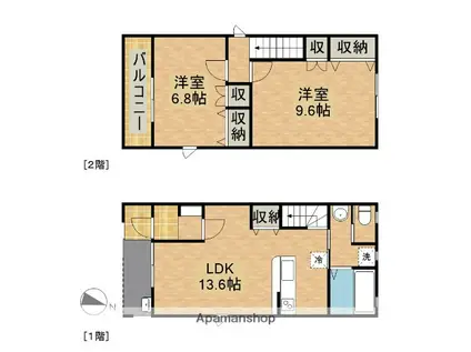 Tメゾン(2LDK)の間取り写真
