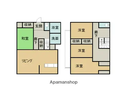 東海道本線 掛川駅 バス乗車時間:30分 土方小学校前バス停で下車 徒歩3分 2階建 築26年(4LDK)の間取り写真