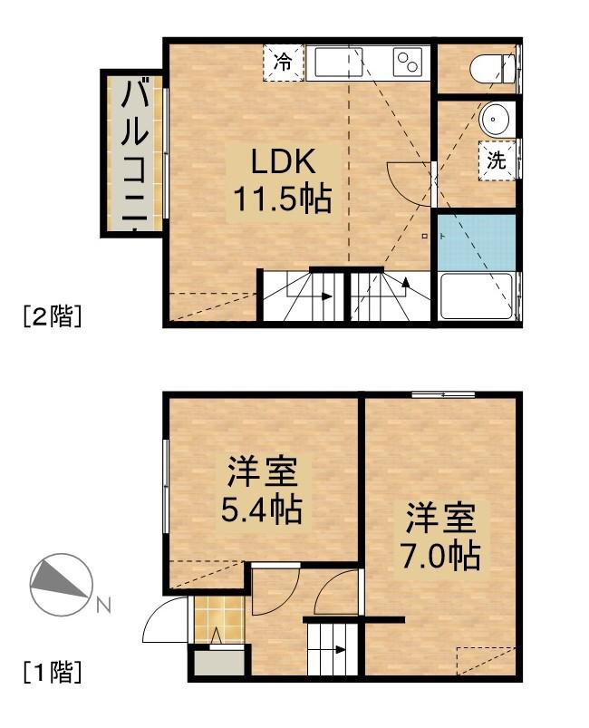 NOA COLLINE(2LDK)の間取り写真