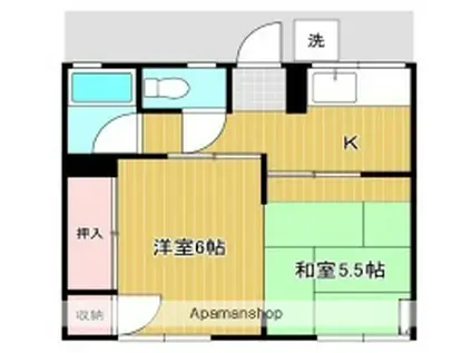 シティハイム101(2K/2階)の間取り写真