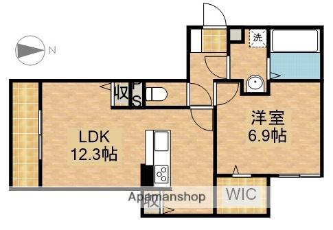 D-HILLS中田町(1LDK/2階)の間取り写真