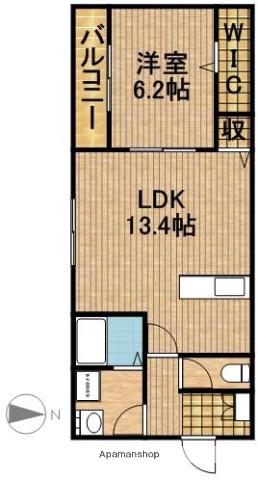 田畑ハイツ それいゆⅤ(1LDK/3階)の間取り写真