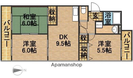 セレブレートA(3DK/3階)の間取り写真