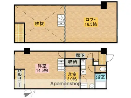 ARCO10(2K/7階)の間取り写真