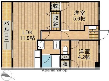 グランシャリオ(2LDK/3階)の間取り写真