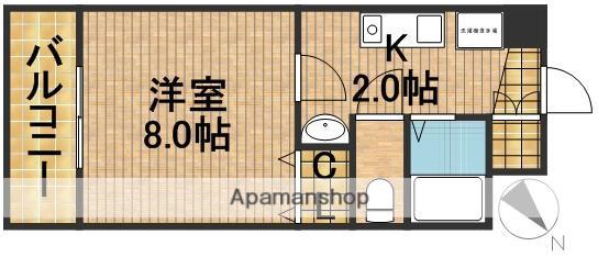 上島第一ビル(1K/4階)の間取り写真