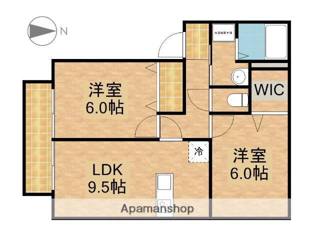グランブリエ B(2LDK/1階)の間取り写真