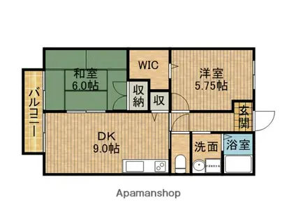 クリアメゾン(2LDK/2階)の間取り写真