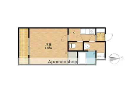 GRANDPIA(1K/1階)の間取り写真