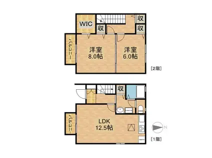 ラディA(2LDK)の間取り写真