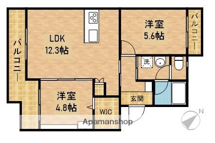 マンションヒカリⅡ(1LDK/2階)の間取り写真