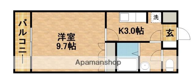 エスプリド伎倍(1K/2階)の間取り写真