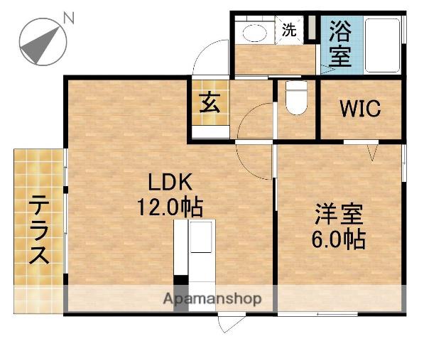 シャリテドール(1LDK/1階)の間取り写真
