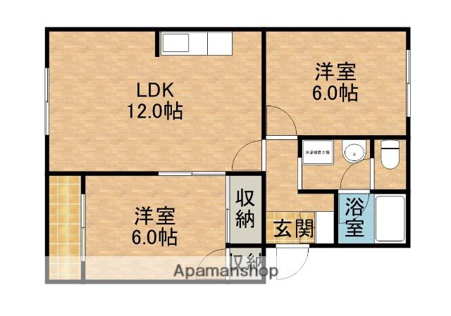 ベェスイズライフA(2LDK/3階)の間取り写真