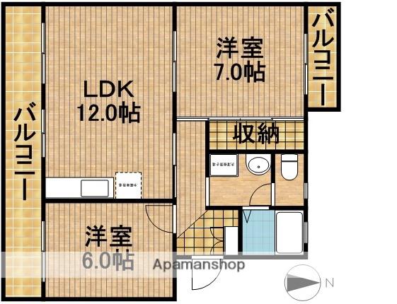 クレール21-Ⅱ(2LDK/2階)の間取り写真