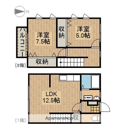 グランベール(2LDK)の間取り写真