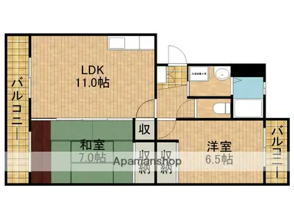 アクシア飯田(2LDK/1階)の間取り写真