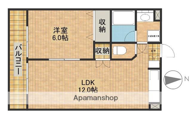 レイクコート富塚(1LDK/2階)の間取り写真