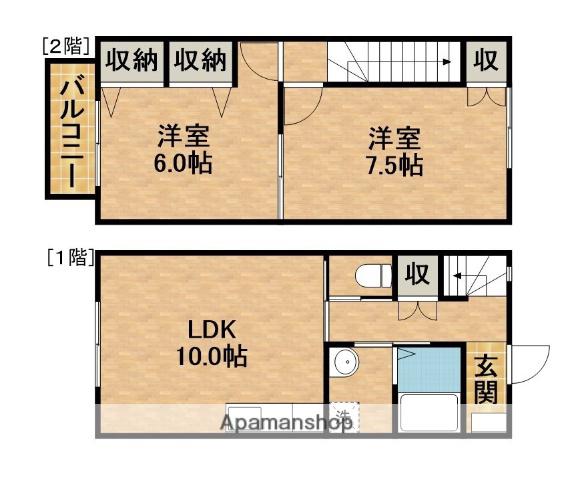 LAソネットゥ(2LDK)の間取り写真