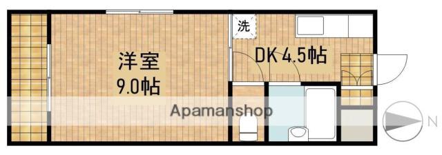 サンシャイン天王Ⅲ(1DK/3階)の間取り写真