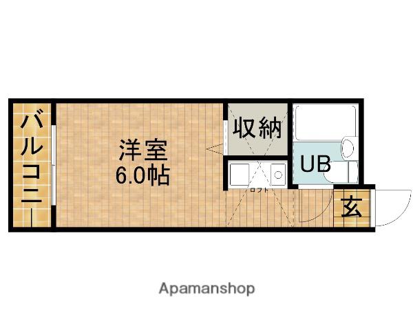 CASA元浜(ワンルーム/3階)の間取り写真
