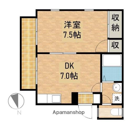 コナビック佐鳴台(1DK/1階)の間取り写真