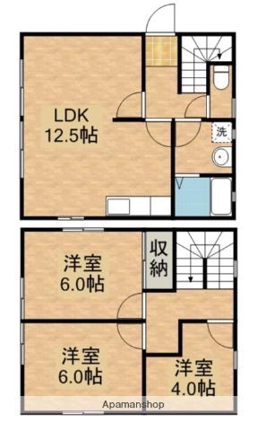東海道本線 浜松駅 バス乗車時間:30分 イオンショッピングセンターバス停で下車 徒歩10分 2階建 築32年(3LDK)の間取り写真