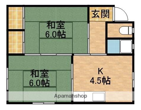 グレイスSK(2K/2階)の間取り写真