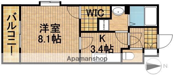 ARIESGARDEN(1K/3階)の間取り写真