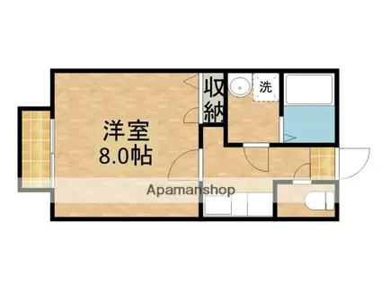 ORANGE HOUSE(1K/1階)の間取り写真