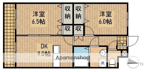 アビタシオン天王Ⅴ(2DK/2階)の間取り写真