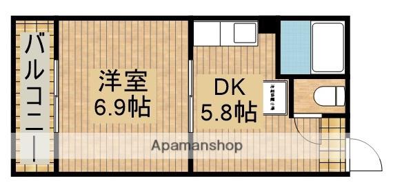 PERAコーポ(1DK/2階)の間取り写真