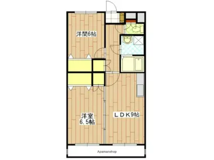 コンチェルト(2LDK/3階)の間取り写真