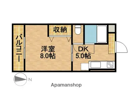 マンション富士見台(1DK/3階)の間取り写真