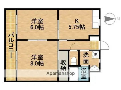 センチュリー21(2K/3階)の間取り写真