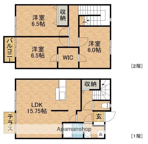 リースランド春岡ⅡB(3LDK)の間取り写真