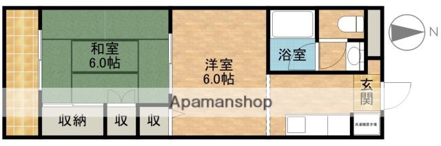 ベルハウス(1DK/3階)の間取り写真